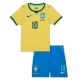 Billige Fotballdrakt Brasil Gabriel Magalhaes #3 Replika Hjemmedraktsett Barn VM 2026 Kortermet (med bukser)